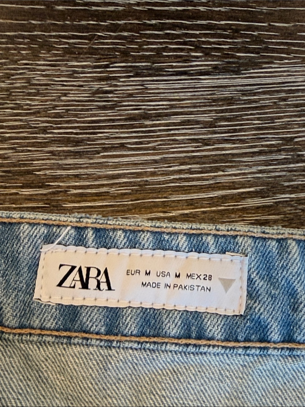 NWT Zara Denim Mini Skirt Womens Size M Zip Front Pockets - Picture 7 of 9